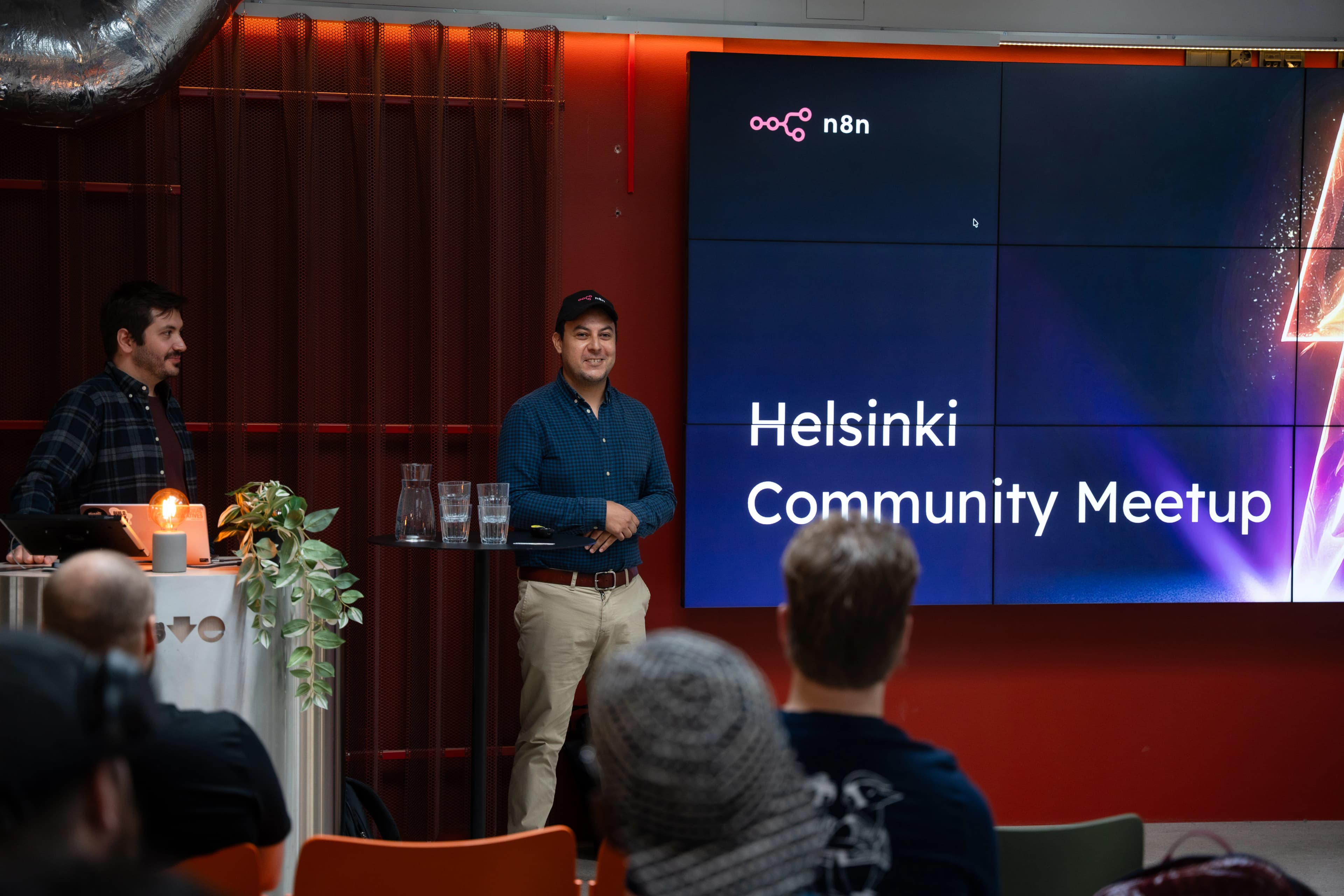 Speakers and attendees at the n8n Helsinki Community Meetup, May 2026